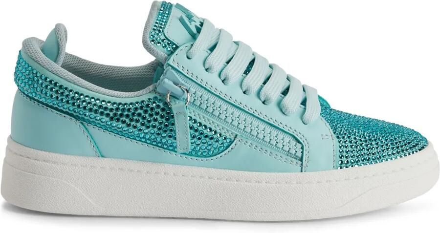 Giuseppe Zanotti GZ94 sneakers verfraaid met stras Blauw
