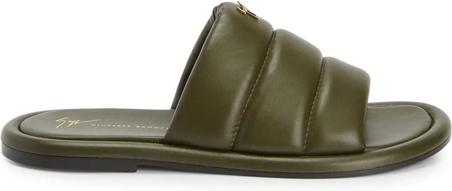 Giuseppe Zanotti Harmande gewatteerde slippers Groen