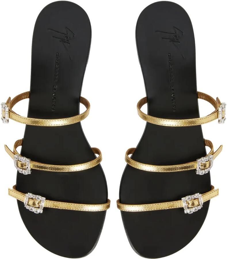 Giuseppe Zanotti Himari leren sandalen verfraaid met kristallen Goud - Foto 2