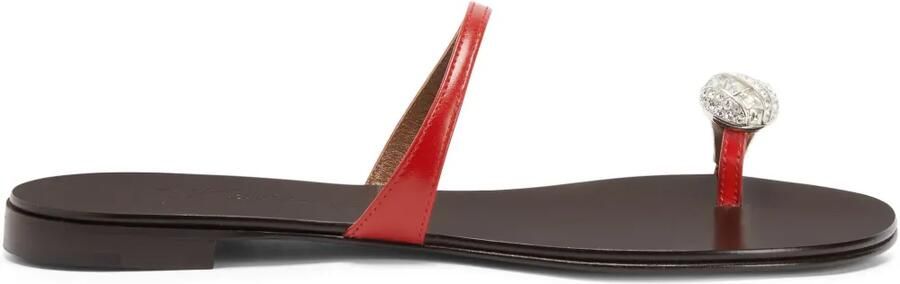 Giuseppe Zanotti Icon Ring sandalen Rood