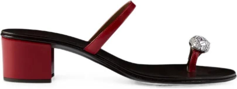 Giuseppe Zanotti Icon Ring40 sandalen Rood