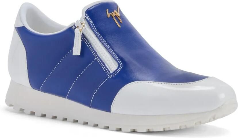 Giuseppe Zanotti Ilde Run low-top sneakers met dubbele rits Blauw - Foto 4