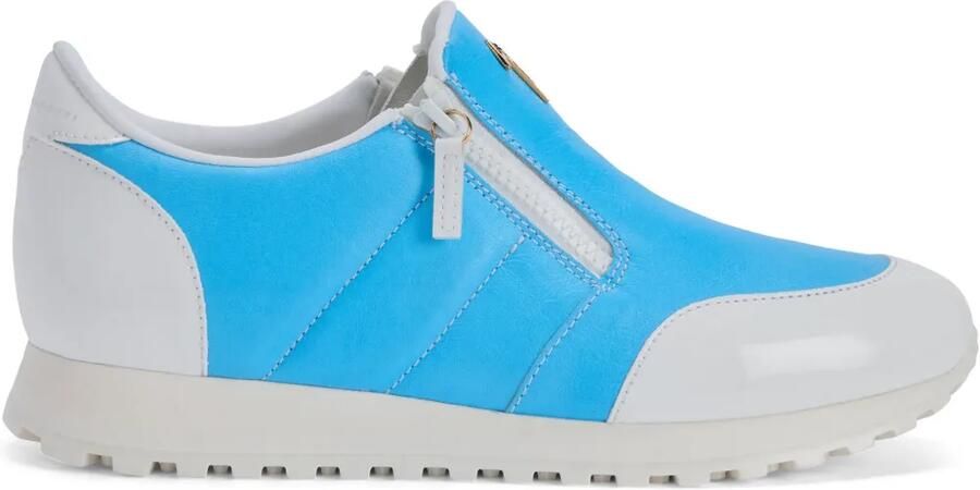 Giuseppe Zanotti Ilde Run low-top sneakers met dubbele rits Blauw