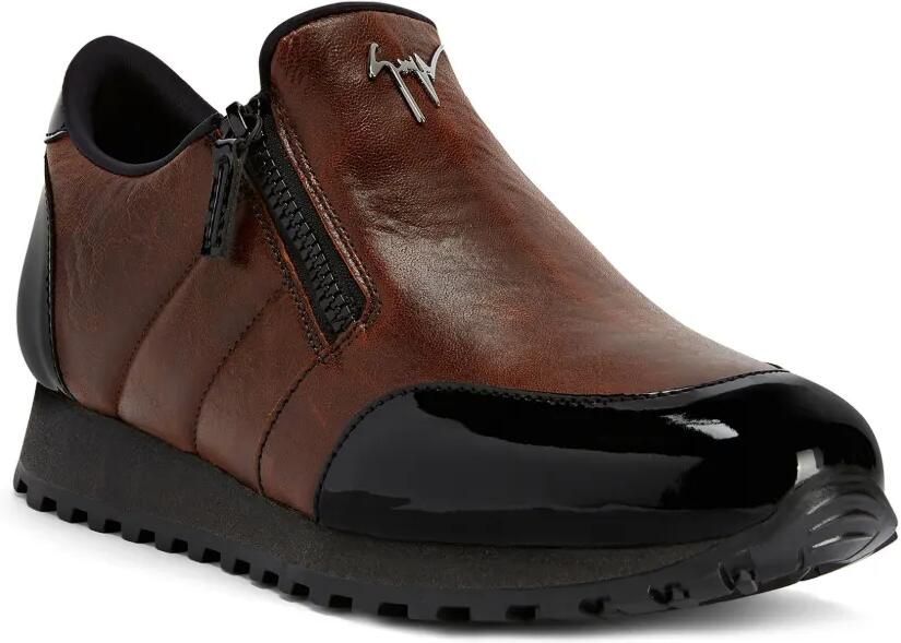 Giuseppe Zanotti Ilde Run low-top sneakers met dubbele rits Bruin - Foto 4