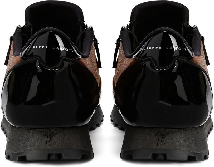 Giuseppe Zanotti Ilde Run low-top sneakers met dubbele rits Bruin - Foto 3