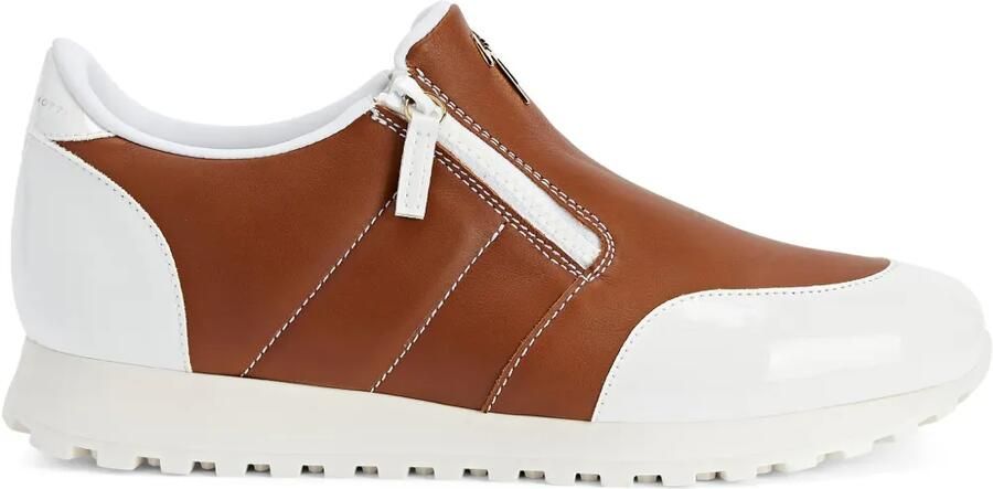 Giuseppe Zanotti Ilde Run low-top sneakers met dubbele rits Bruin