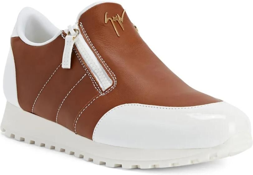 Giuseppe Zanotti Ilde Run low-top sneakers met dubbele rits Bruin - Foto 4