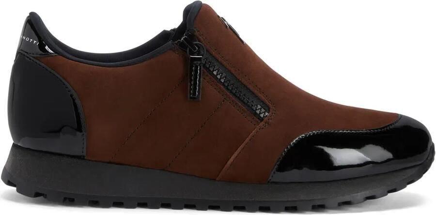 Giuseppe Zanotti Ilde Run low-top sneakers met dubbele rits Bruin