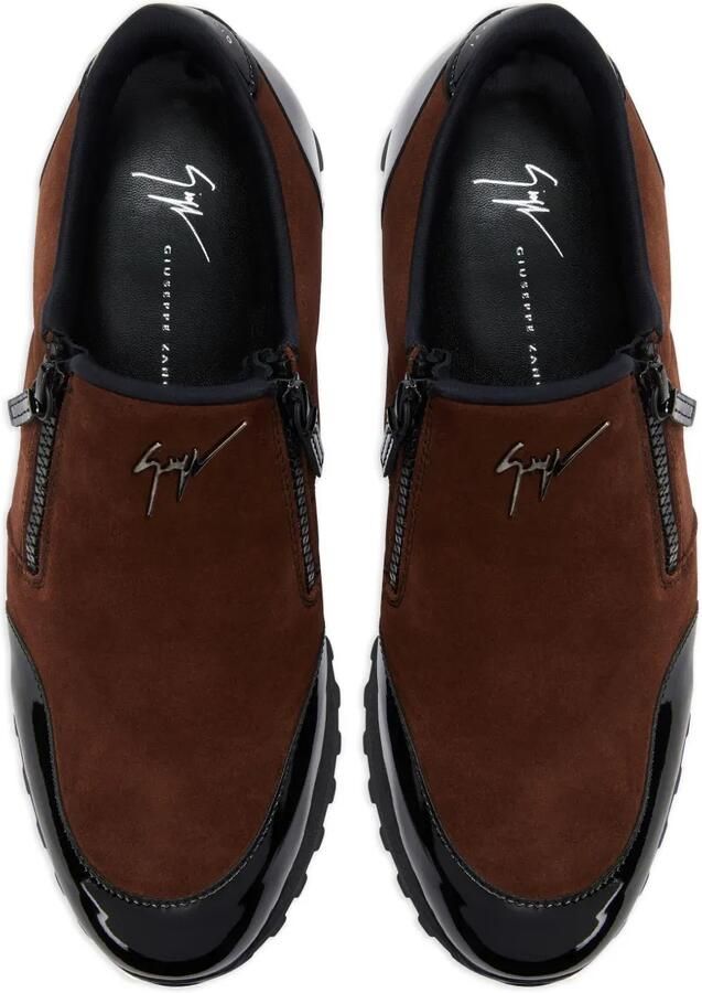 Giuseppe Zanotti Ilde Run low-top sneakers met dubbele rits Bruin - Foto 2