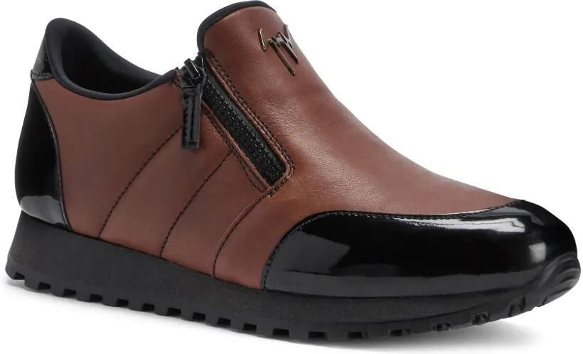 Giuseppe Zanotti Ilde Run low-top sneakers met dubbele rits Bruin - Foto 4