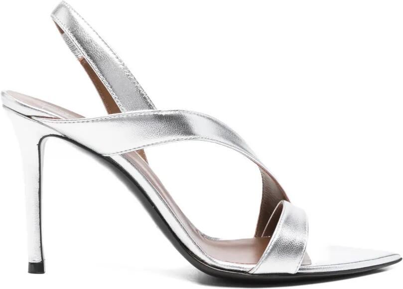 Giuseppe Zanotti Intrigo sandalen met gekruiste bandjes Zilver