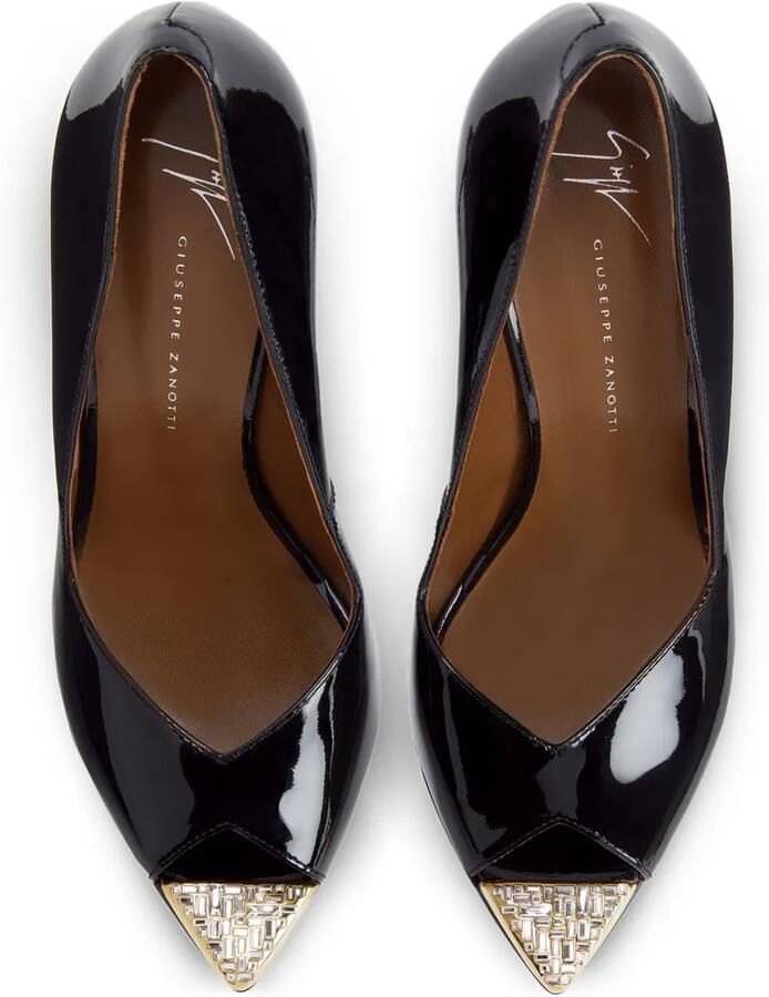 Giuseppe Zanotti Intriigo 105 pumps met open neus en kristallen Zwart - Foto 4