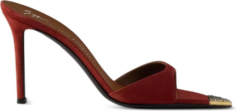 Giuseppe Zanotti Intriigo Jewellery muiltjes Rood