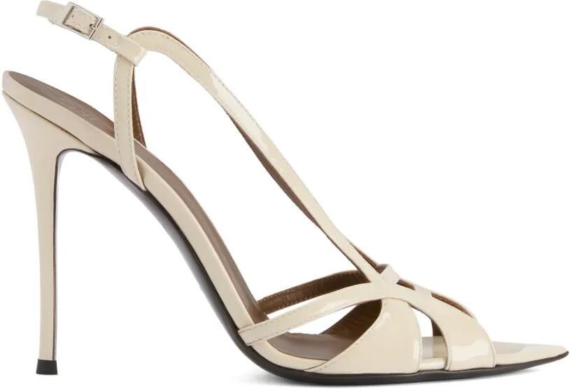 Giuseppe Zanotti Intriigo Zoe leren sandalen met geometrisch patroon Beige