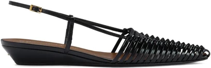 Giuseppe Zanotti Jane Ballerina gevlochten leren pumps Zwart