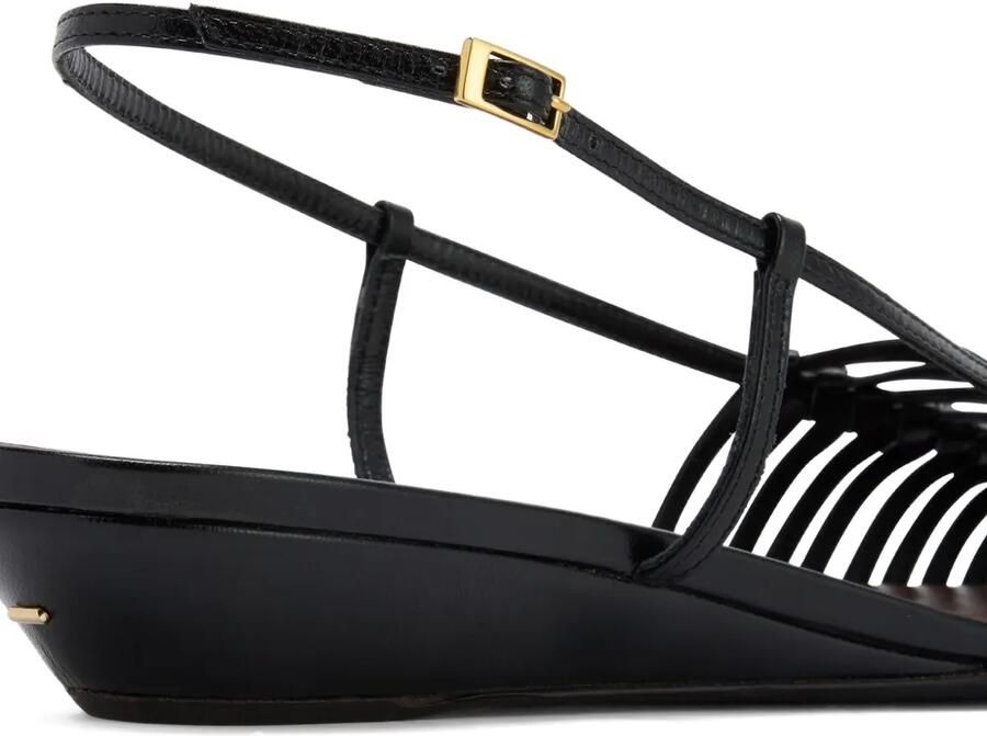 Giuseppe Zanotti Jane Ballerina gevlochten leren pumps Zwart - Foto 3