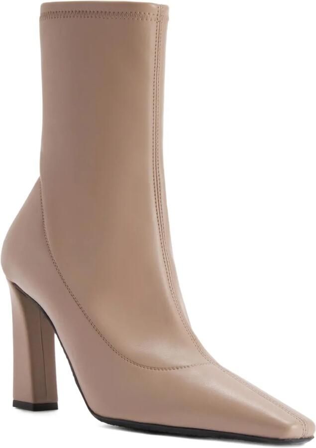 Giuseppe Zanotti Janiee Stretch enkellaarzen met vierkante neus Beige