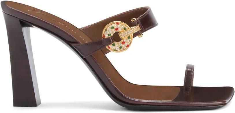 Giuseppe Zanotti Jaylen leren sandalen Bruin