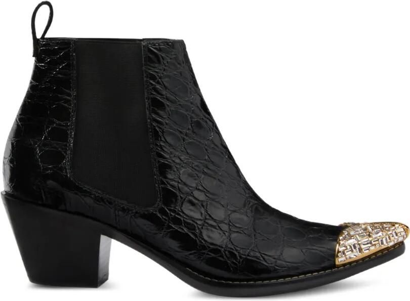 Giuseppe Zanotti Jewellery Texano enkellaarzen Zwart