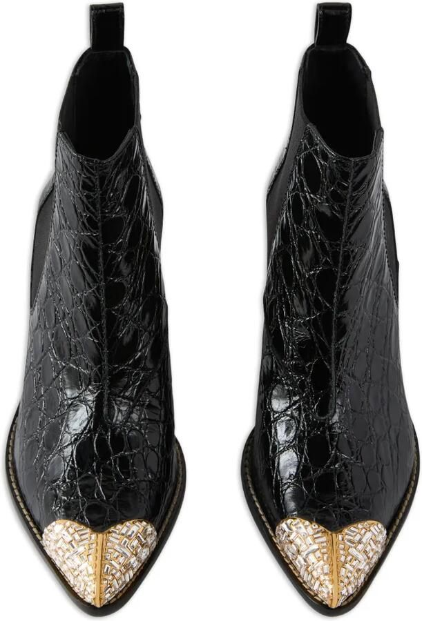 Giuseppe Zanotti Jewellery Texano enkellaarzen Zwart - Foto 3