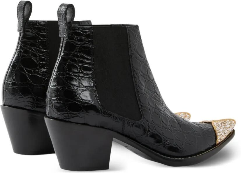 Giuseppe Zanotti Jewellery Texano enkellaarzen Zwart - Foto 4