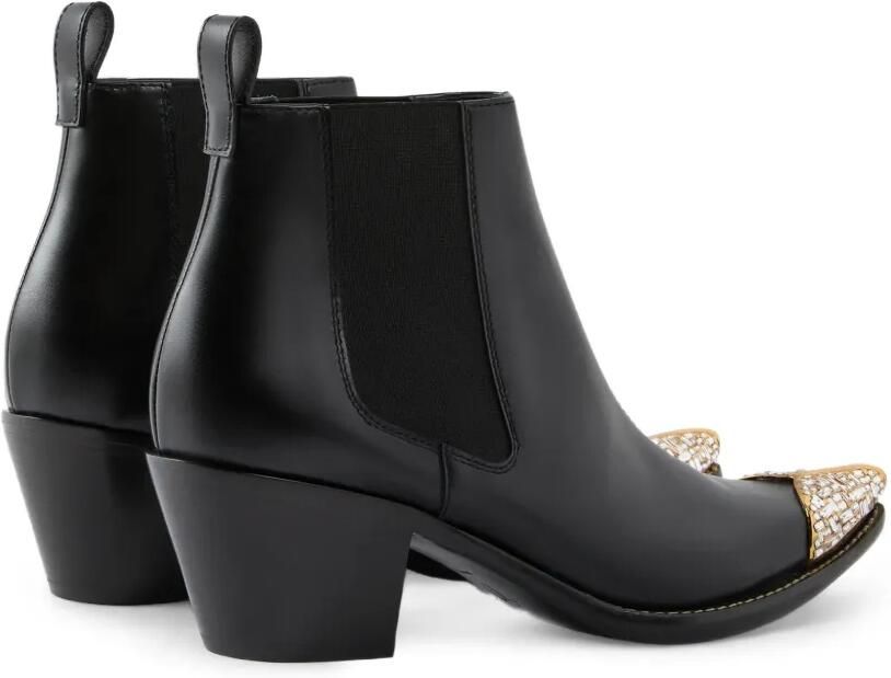 Giuseppe Zanotti Jewellery Texano enkellaarzen Zwart - Foto 4