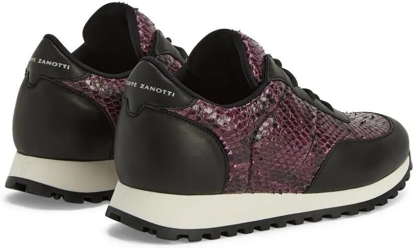 Giuseppe Zanotti Jimi leren sneakers met slangenleer-effect Zwart - Foto 3