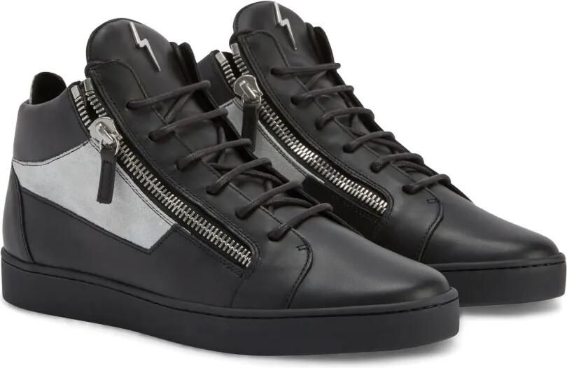 Giuseppe Zanotti Kriss leren mid-top sneakers Zwart - Foto 4