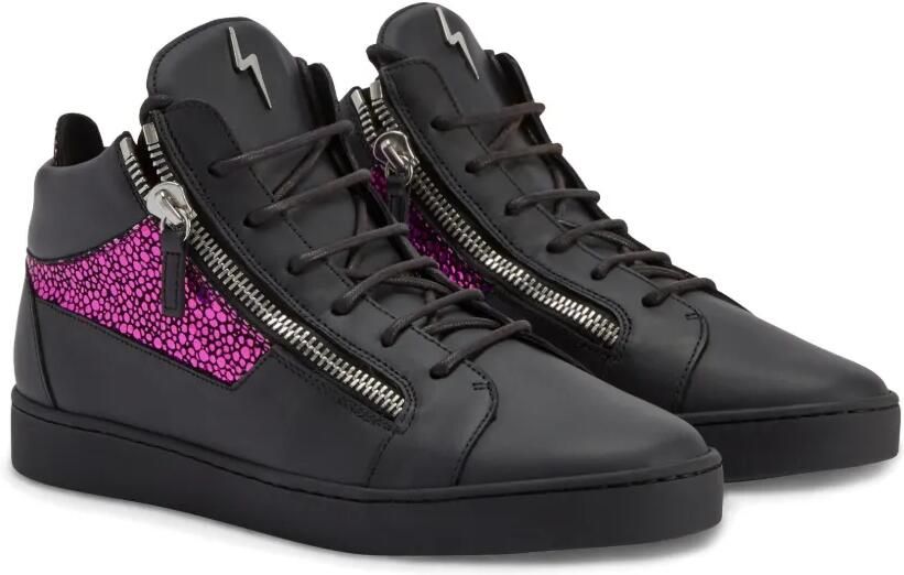 Giuseppe Zanotti Kriss leren mid-top sneakers Zwart - Foto 3