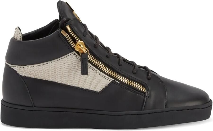 Giuseppe Zanotti Kriss leren sneakers met ritssluiting Zwart