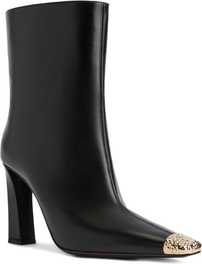 Giuseppe Zanotti Laarzen met metallic neus en blokhak Zwart