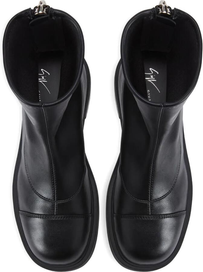 Giuseppe Zanotti Laarzen met plateauzool en rits Zwart - Foto 4