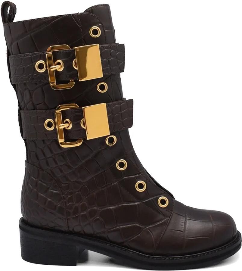 Giuseppe Zanotti Laarzen verfraaid met gesp Bruin