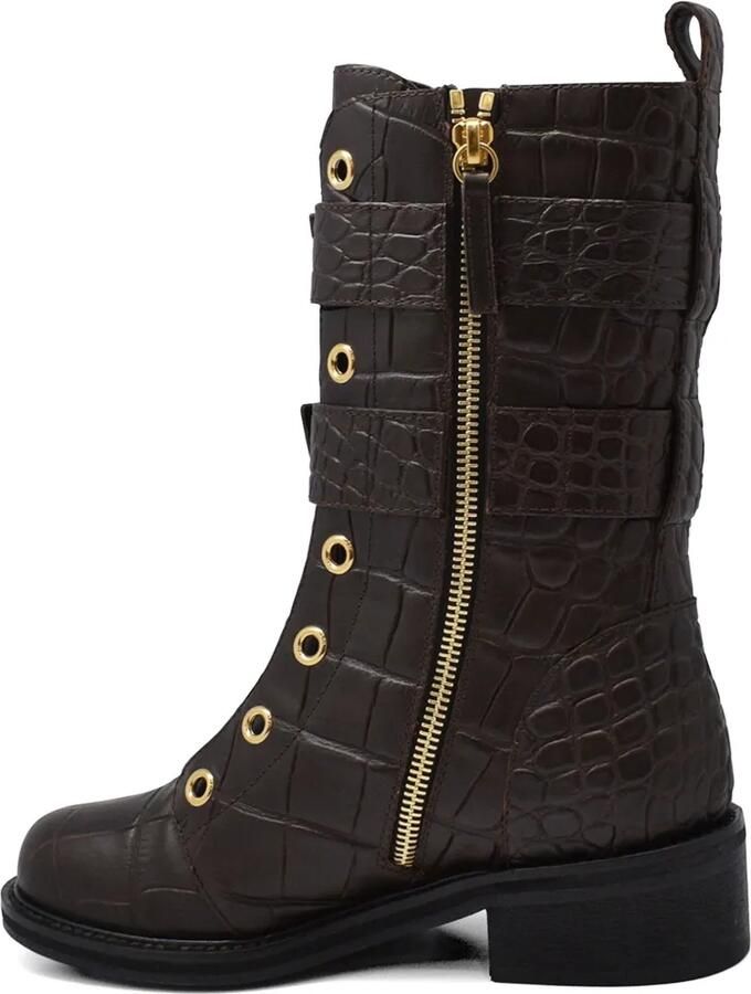 Giuseppe Zanotti Laarzen verfraaid met gesp Bruin - Foto 3