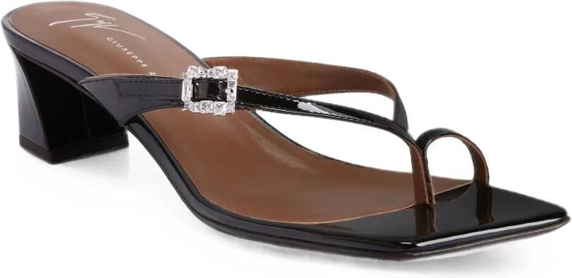 Giuseppe Zanotti Lakleren pumps verfraaid met kristallen Zwart - Foto 5