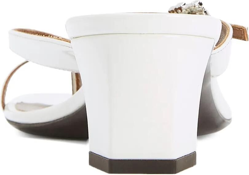 Giuseppe Zanotti Lakleren sandalen met kristallen gesp Wit