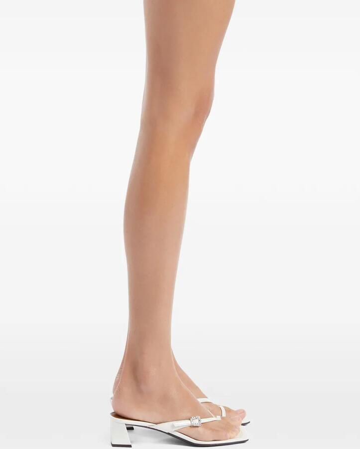 Giuseppe Zanotti Lakleren sandalen met kristallen gesp Wit - Foto 3