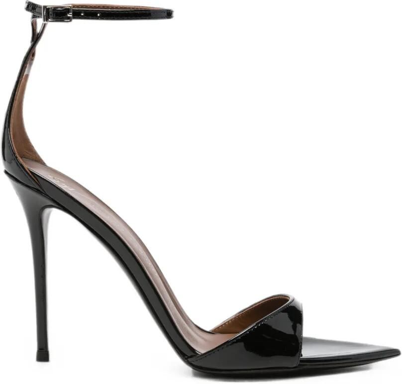 Giuseppe Zanotti Lakleren sandalen met puntige neus Zwart