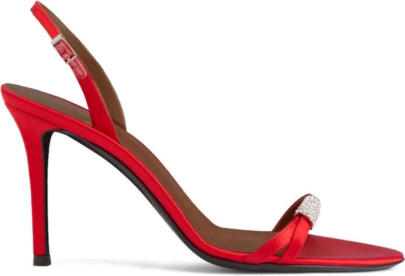 Giuseppe Zanotti Lena stiletto sandalen met stras Rood