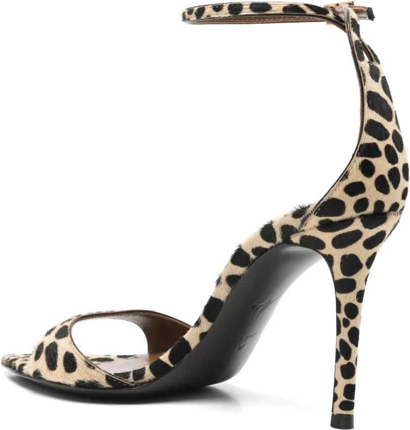 Giuseppe Zanotti Sandalen met luipaardprint en puntige neus Beige - Foto 2