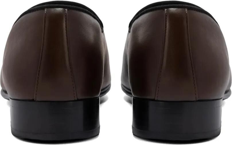 Giuseppe Zanotti Leren loafers met logo Bruin - Foto 3