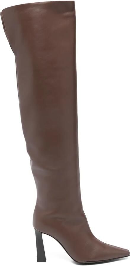 Giuseppe Zanotti Leren overknee laarzen Bruin