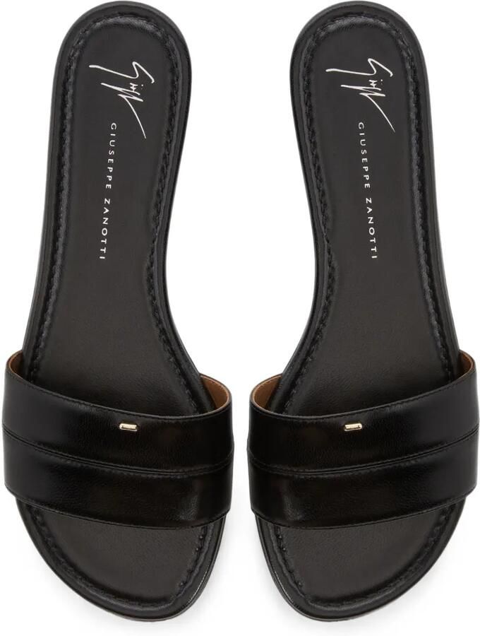 Giuseppe Zanotti Leren sandalen met studs Zwart - Foto 3