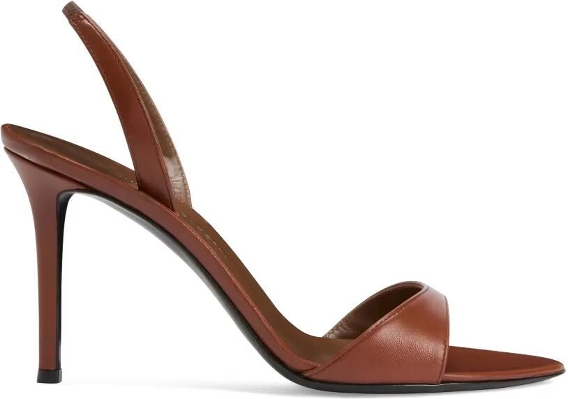 Giuseppe Zanotti Lilibeth gelamineerde leren sandalen Bruin