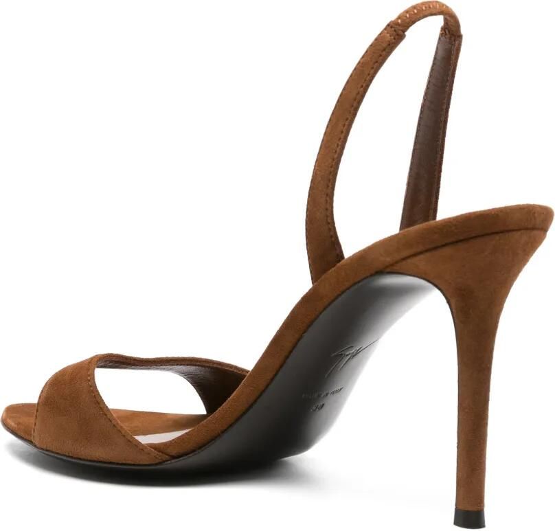 Giuseppe Zanotti Lilibeth suède slingback sandalen Bruin - Foto 2