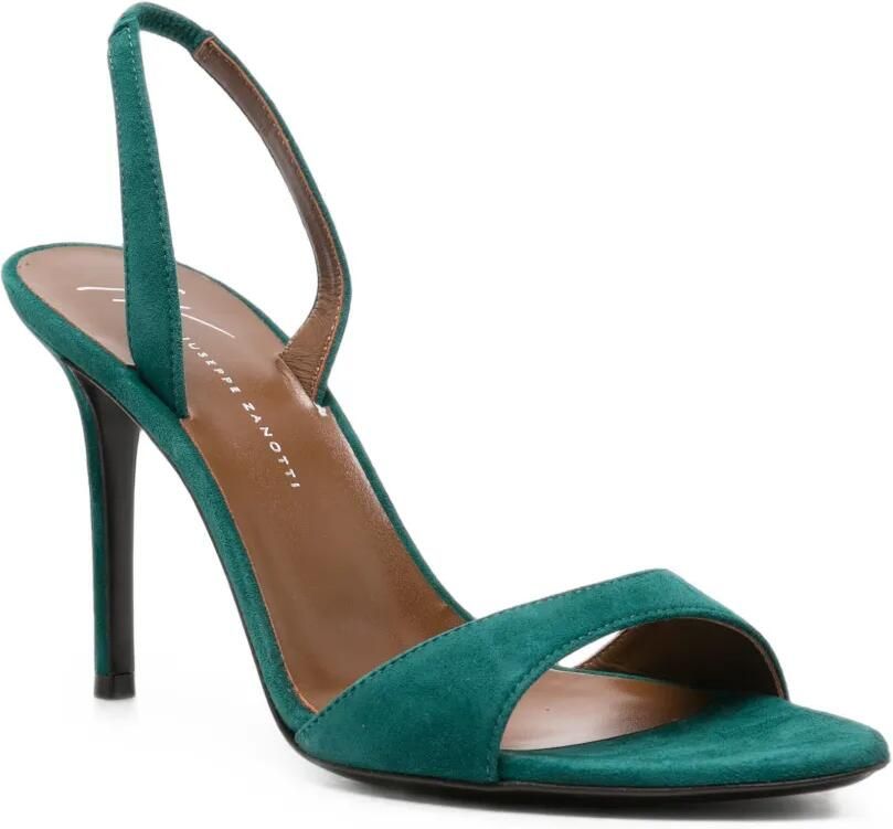 Giuseppe Zanotti Lilibeth suède slingback sandalen Groen - Foto 2