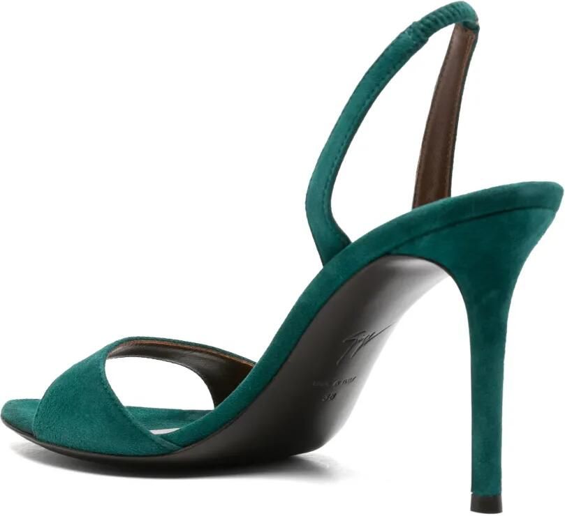 Giuseppe Zanotti Lilibeth suède slingback sandalen Groen - Foto 3