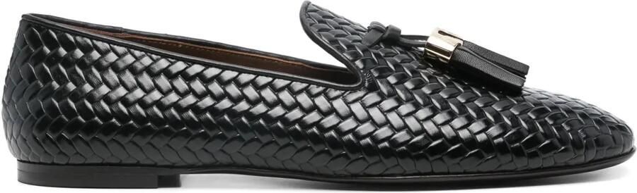 Giuseppe Zanotti Loafers met GZ-weving Zwart