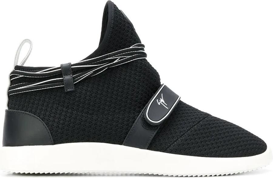 Giuseppe Zanotti logo sock sneakers Zwart
