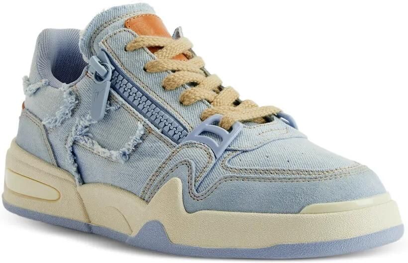 Giuseppe Zanotti Low-top sneakers met franje Blauw - Foto 4